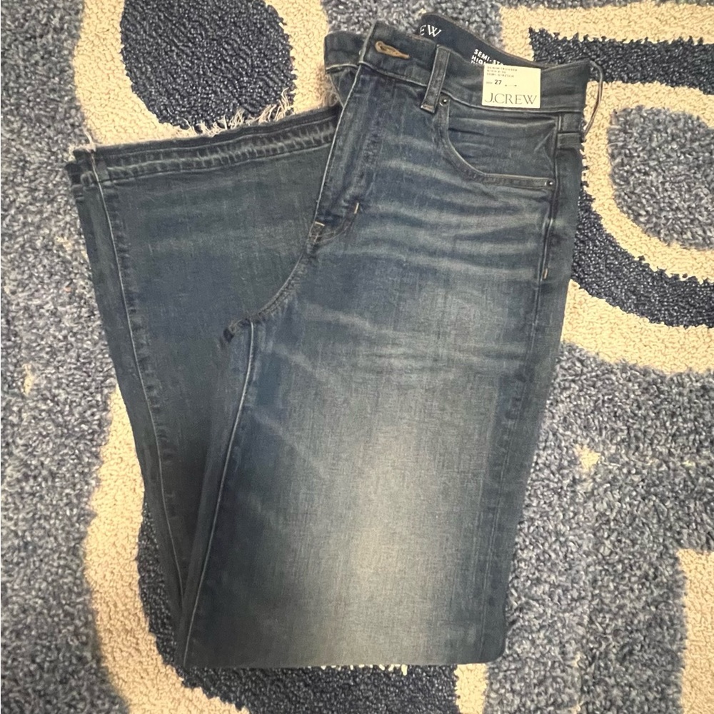 NWT J. Crew High Rise Wide Leg Jeans Sz. 27